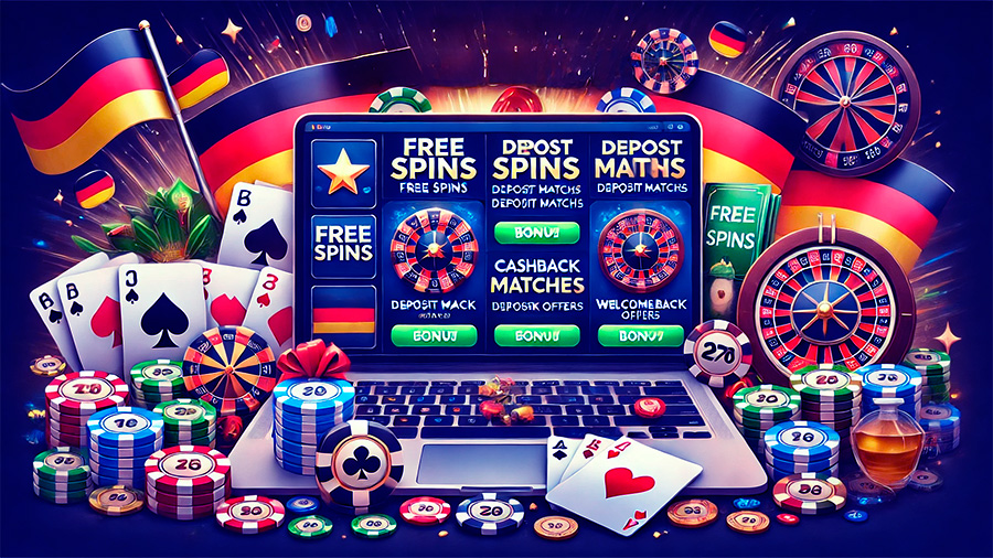 What types of bonuses do German online casinos offer